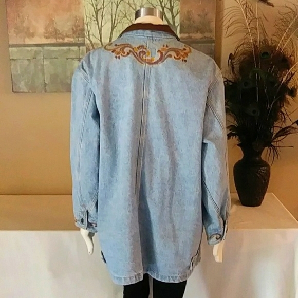 Sz XL Vintage Sunbelt Denim Handpainted Coat - Picture 4 of 8